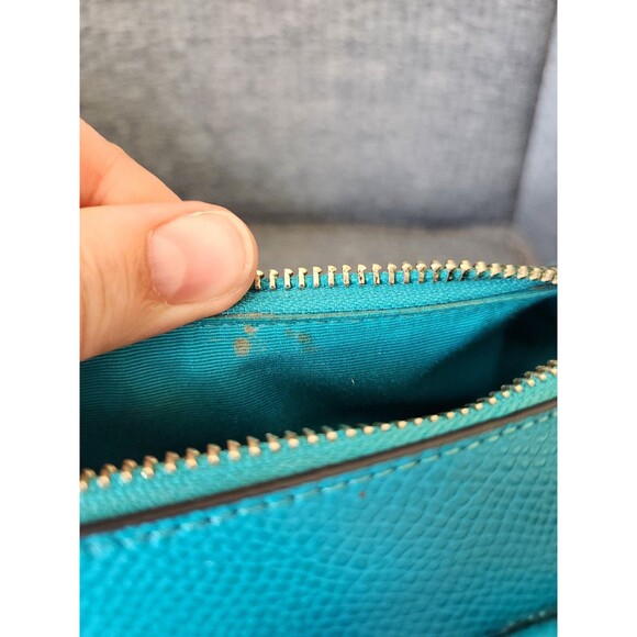 Coach "Rowan" Turquoise Blue Small Satchel Bag w/ Dustbag - Picture 10 of 11